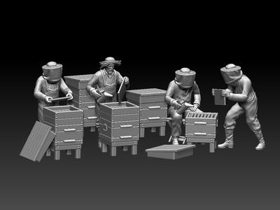 apiary and beekeepers