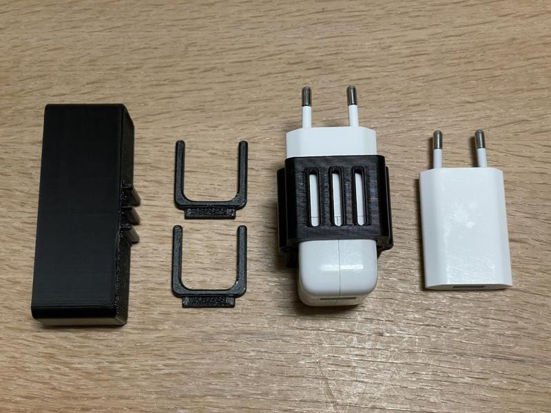 Modular holder for Apple power adapters