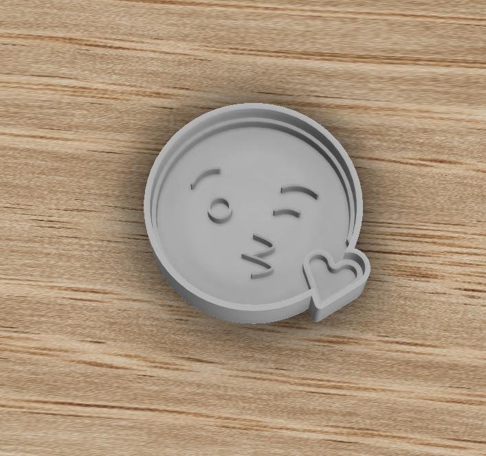 Kiss Emoji Cookie Cutter - Sweet and Playful Baking Tool
