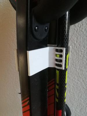 Rollerski (Skiroller) and poles carry holder [OpenSCAD]