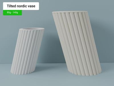 Nordic Vase with Ribbed Lines