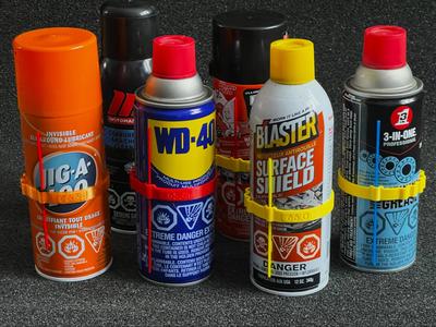 Spray Can Straw Holder - Rigid clip mount ring
