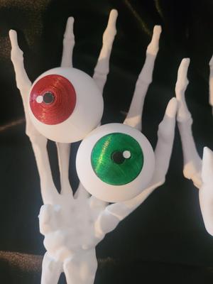 Simple Halloween Eyeball (Single Extruder - Multicolor Print)