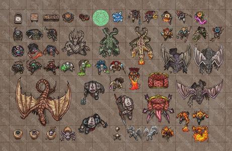 Arcane Dungeon Virtual Tabletop Token Set / VTT Tokens Collection