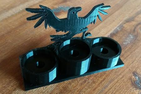 Atomizer Stand with Crow