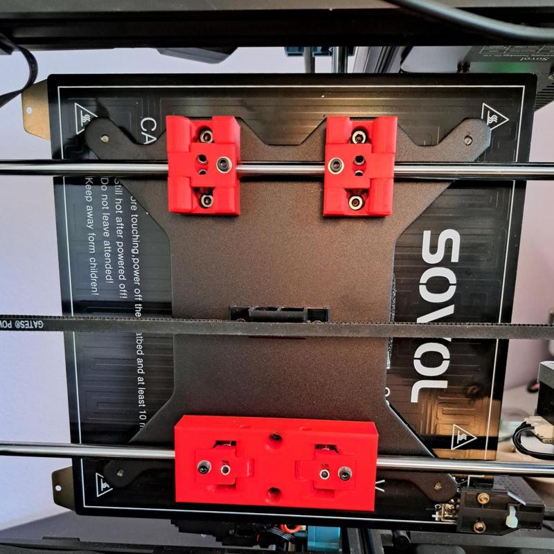 Lagerung Druckbett Sovol SV06 mit Kugellagern