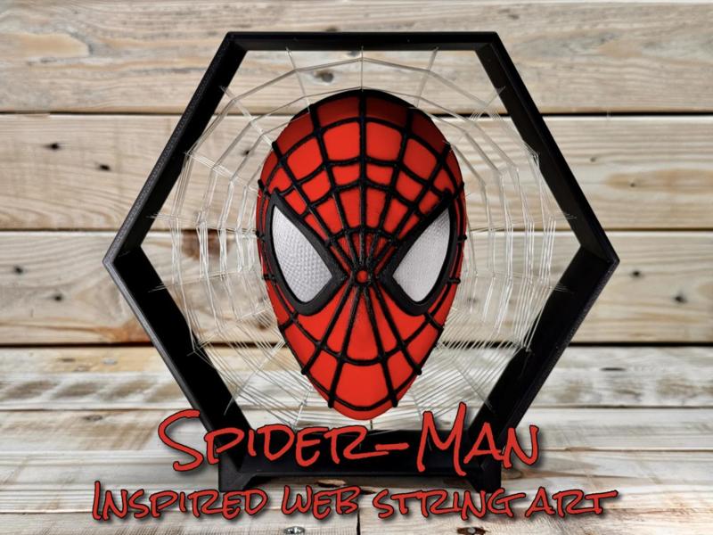 Spiderman INSPIRED Web String Art