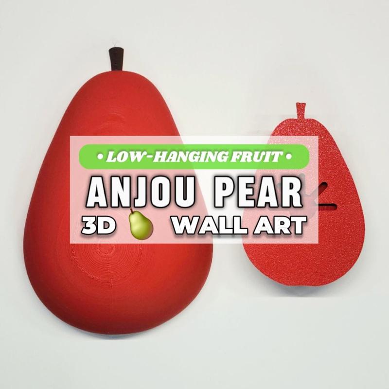 Jumbo Anjou Pear Decorative Pop-Out 3D Wall Art :: The 'Low-Hanging Fruit' Collection