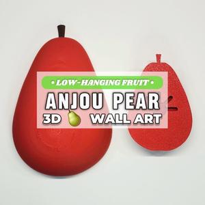 Jumbo Anjou Pear Decorative Pop-Out 3D Wall Art :: The 'Low-Hanging Fruit' Collection