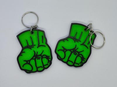 Hulk fist keychain