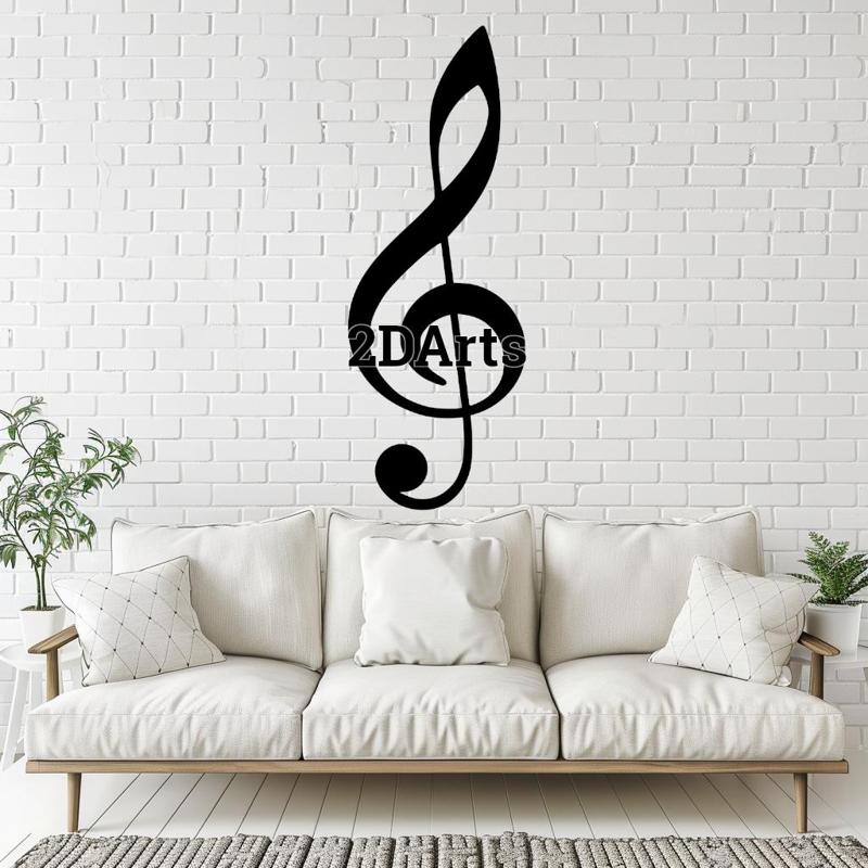 Note 2D Wall Art/Window Art - Digital STL & SVG File for 3D Printing or Laser Cutting