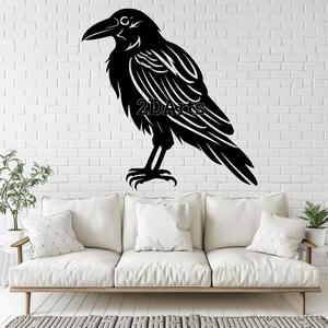 Crow 2D Wall Art/Window Art - Digital STL & SVG File for 3D Printing or Laser Cutting