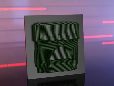 Hulk Rage Layered Sculpture – Bold Geometric Art