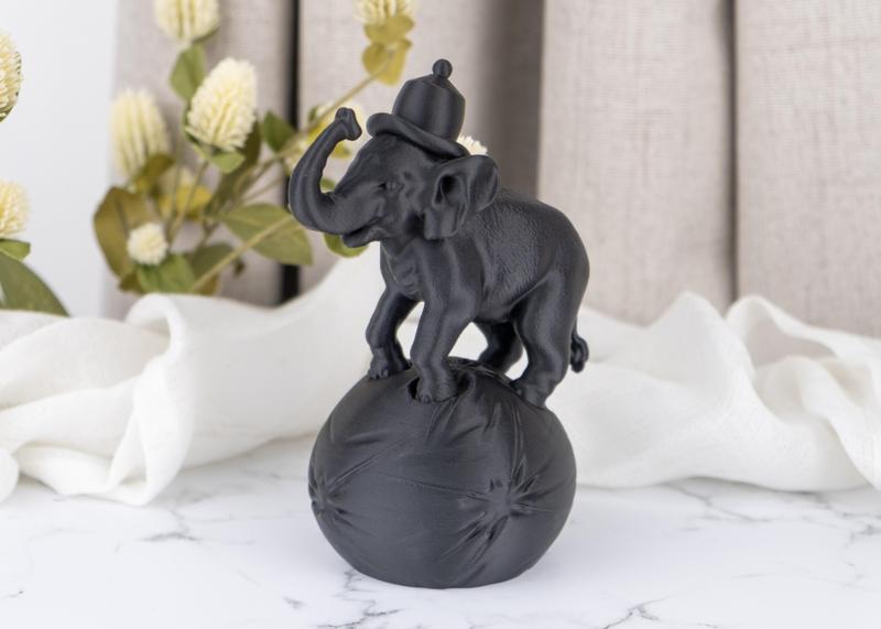 Circus Elephant Figurine - Cute Animal Sculpture