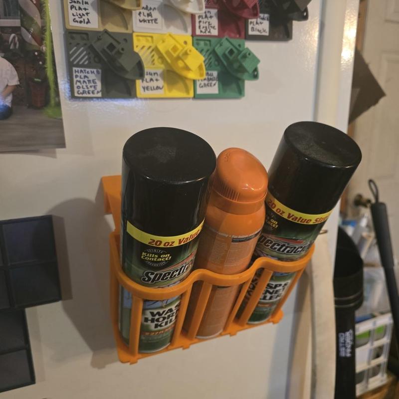 Modular Spray Can Rack with Magnetic and Screw Mounting (Rev 2)