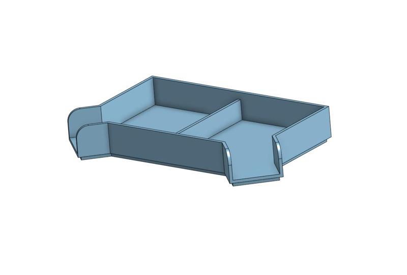 Stackable 2 bays sorting tray