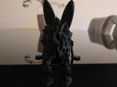 Easter Black Bunny EGG articulated