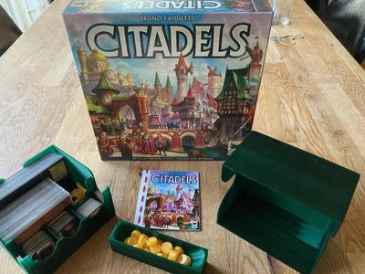 Travel Box for Citadels Game with sleeved cards