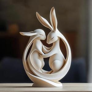 Easter Bunny Tabletop Decor – Elegant Spring Touch