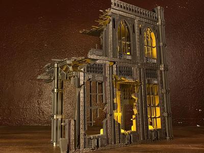 Damaged Imperial Office Wargame Terrain 