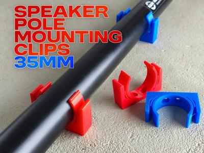 Durable 35mm Speaker Stand Mounting Clips 
