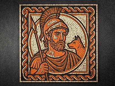 Roman God Mosaic - Mars