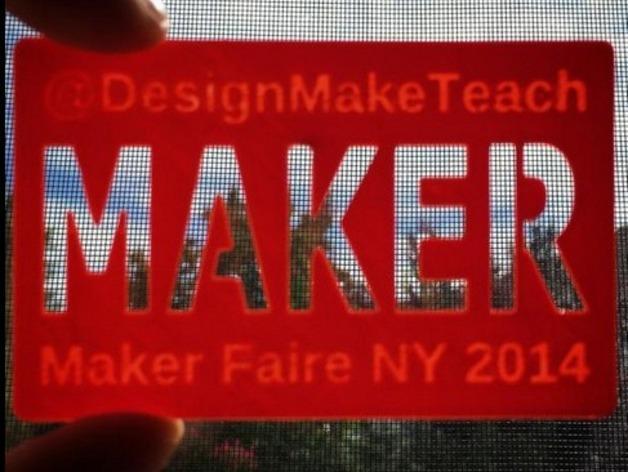 Maker Faire NY 2014 - Stencil Business Card