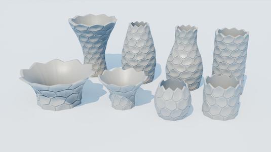 SET of Modern Noble Vases/Pots