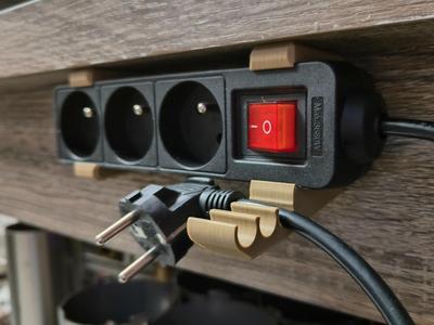 power strip wall mount clip - with hanger
