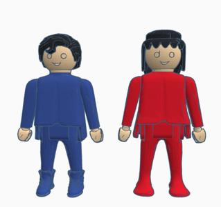 Articulated Playmobil (female parts and new wigs)