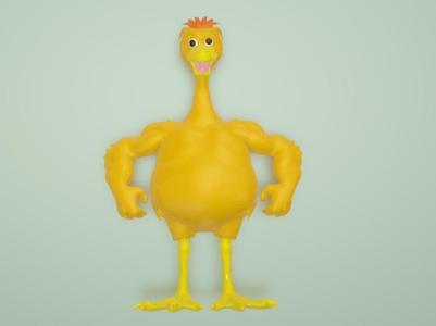 Goose with Buff Arms Honk and Flex
