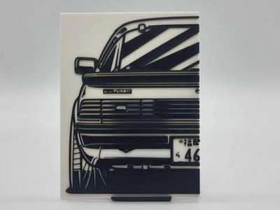 2D Wall Art Mazda RX7 GSL SE 1985