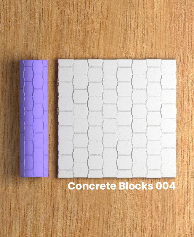 Collection Green | Concrete Blocks 004 | Polymer Clay Seamless Texture Roller