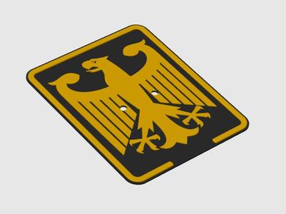 German Federal Eagle - License Plate for Mopeds, Mofas, and Scooters