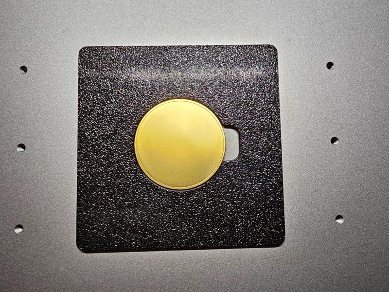 Xtool F1 Ultra 40mm coin jig, no bolts or tools.