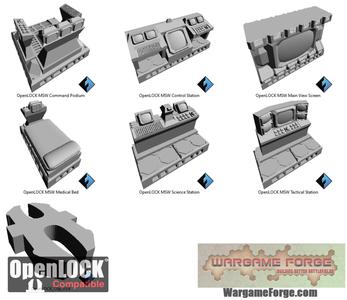 Bridge & Medical Expansion Set OpenLOCK Modular Sci-Fi, 28mm
