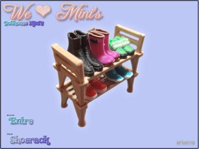 Dollhouse - Shoerack 1:18 1:12