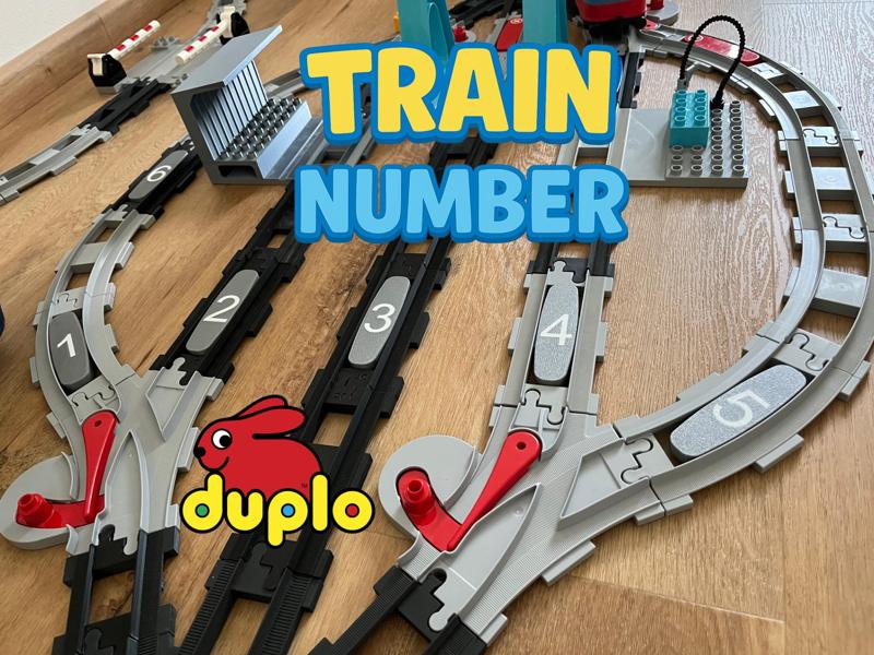Track Number Bricks for DUPLO Train Stations