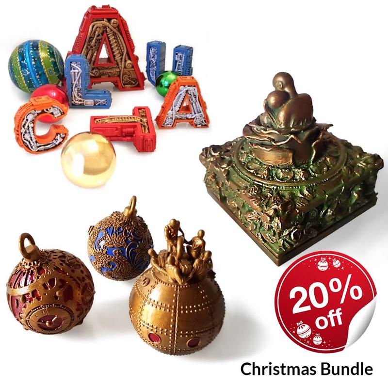 Christmas Bundle Pack - Santa Claus + Ornaments + Box