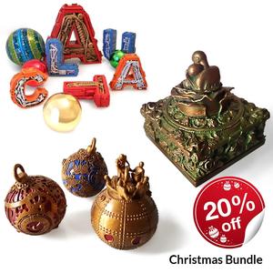 Christmas Bundle Pack - Santa Claus + Ornaments + Box