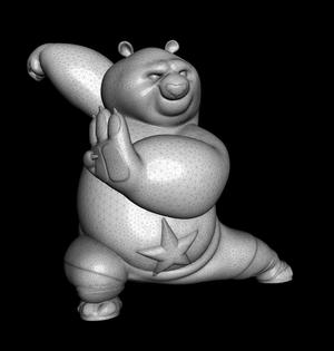 Kung Fu Panda Po with five-pointed star