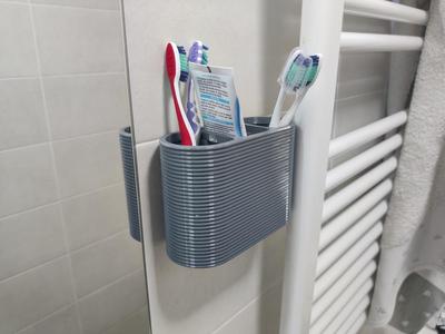 Toothbrush & toothpaste holder