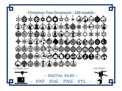 Christmas Tree Ornament - 100 models