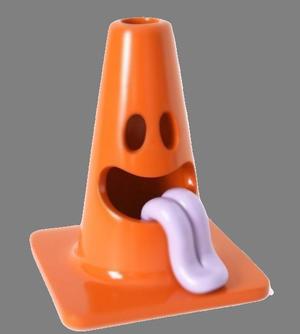 Cône souriant – Figurine amusante 3D