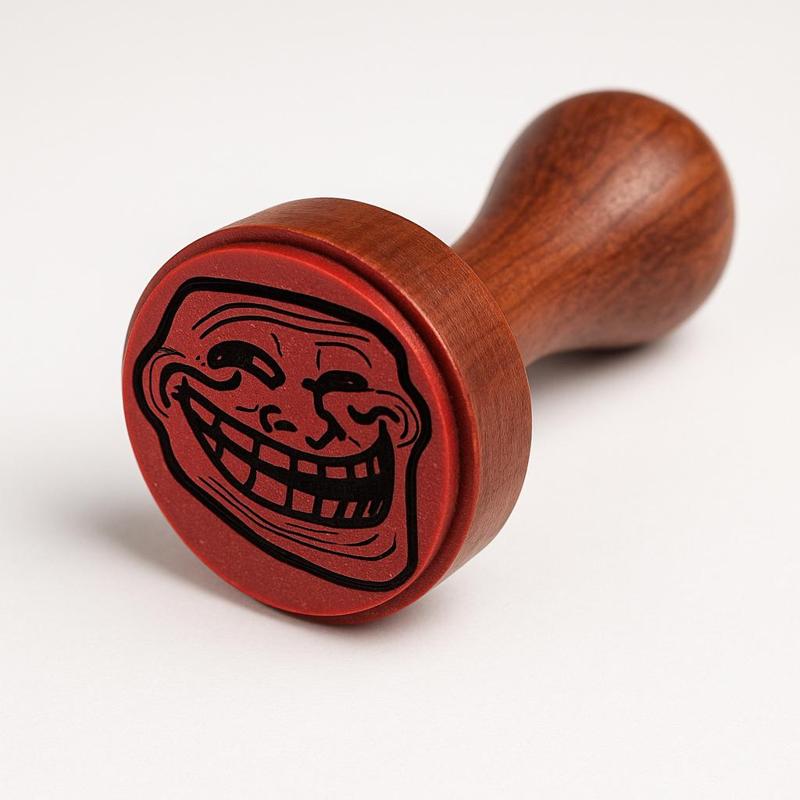 Troll face stamp