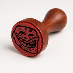 Troll face stamp