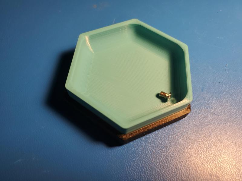 Hex-O-Mag 9000. No glue magnetic screw tray.