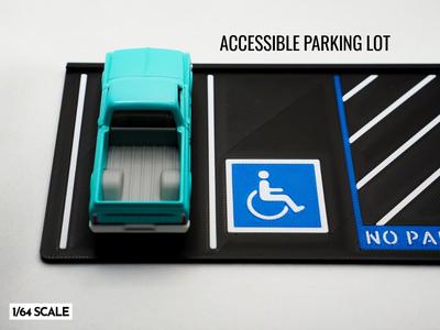 Accessible Parking Lot - 1:64 Scale Diorama
