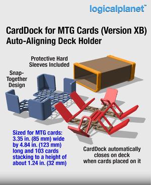 CardDock for MTG Cards (Version XB) - Auto-aligning Card Deck Holder and Case