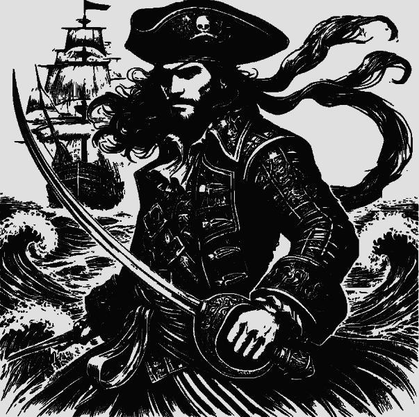 Pirate Captain Lamp/Deco With Easy Solution To Change Front!